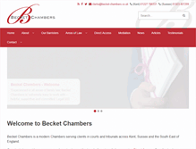Tablet Screenshot of becket-chambers.co.uk